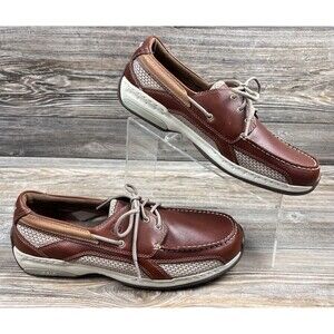 Dunham Men's Captain Brown Boat Shoes MCN410BR Sz 10.5 Nautical Coastal Prep